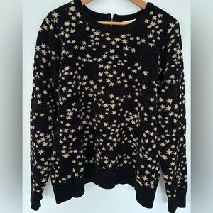 Michael Kors Black and Gold Star Sweater